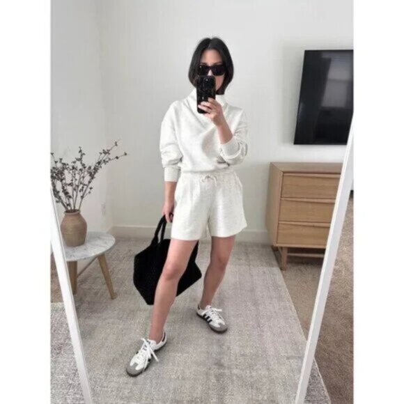 VARLEY Betsy Sweatshirt in Ivory Marl Size Medium - Picture 11 of 13